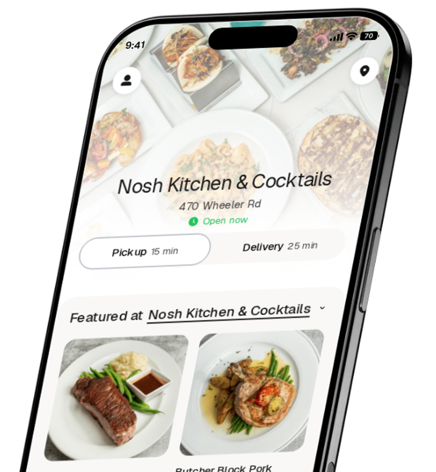 Nosh Kitchen & Cocktails app preview