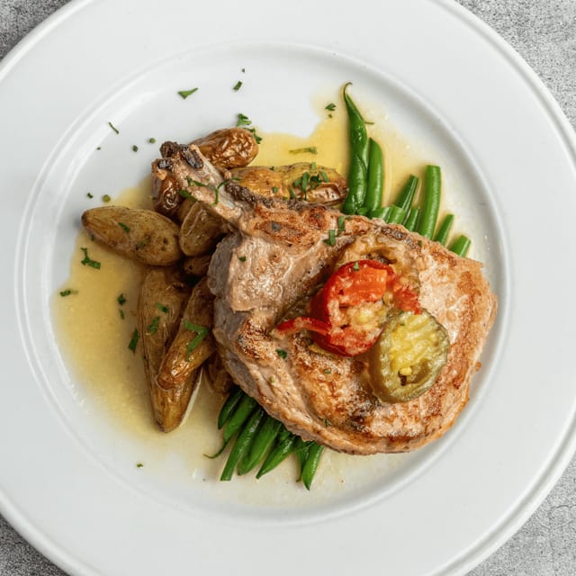 Butcher Block Pork Chop.