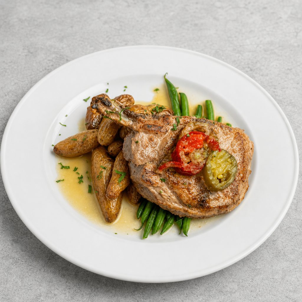 Butcher Block Pork Chop.