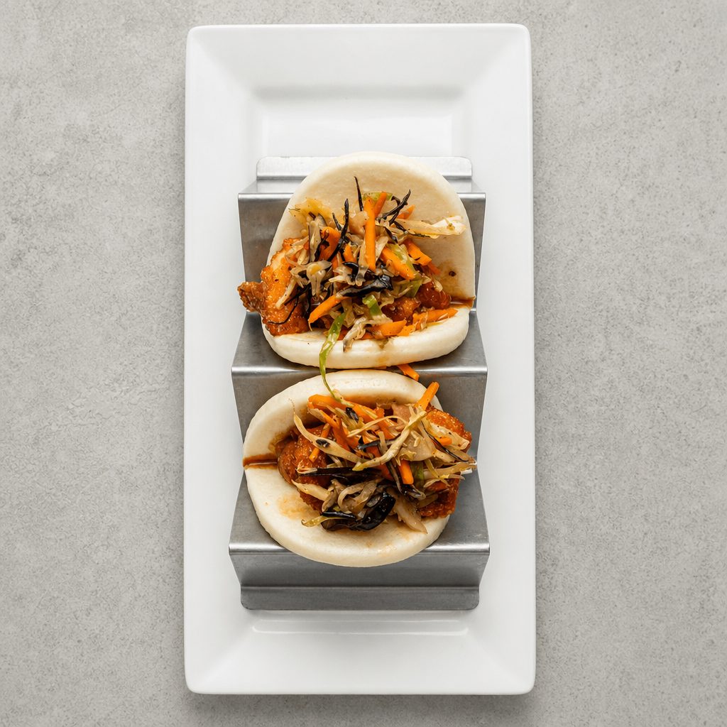 General Tso Steamed Buns.